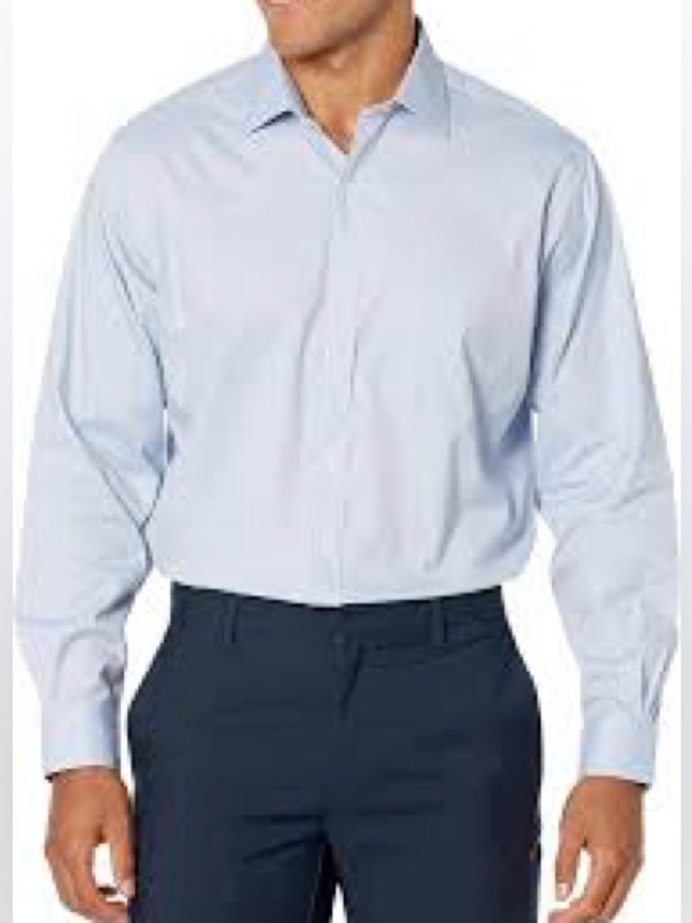 Brooks Brothers Men's Non-Iron Long Sleeve Button Down Blue Size 17 1/2 36-37